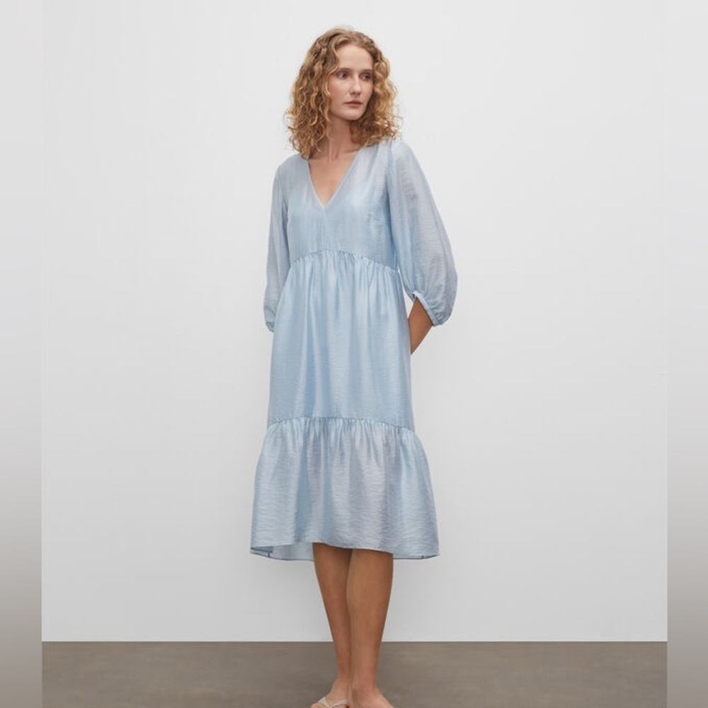 Club Monaco Easy Midi Tiered Dress